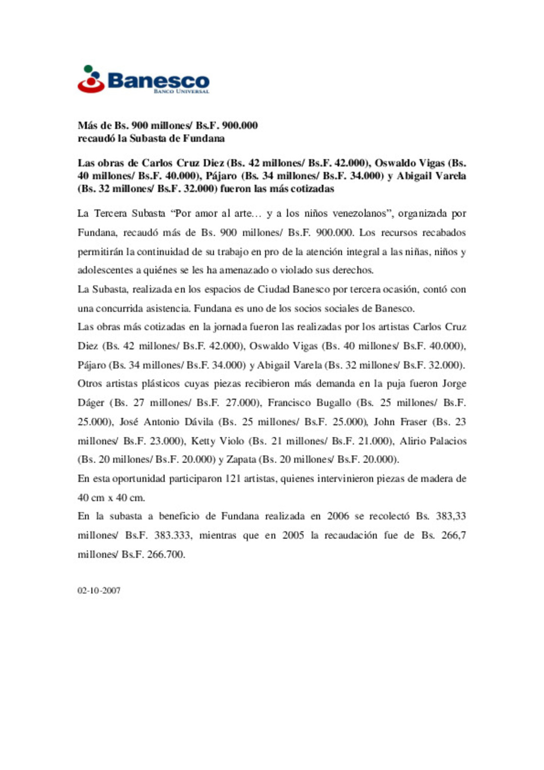 M s De Bs 900 Millones Bs F 900 000 Recaud La Subasta De Fundana m-s-de-bs-900-millones-bs-f-900-000-recaud-la-subasta-de-fundana